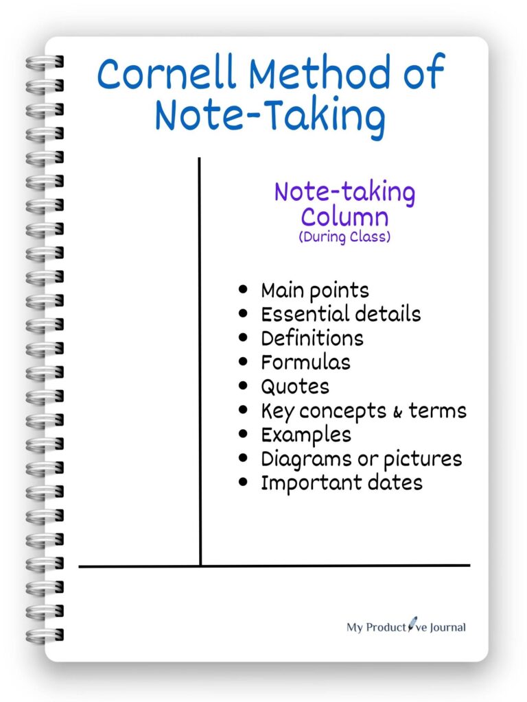 Note Taking Column