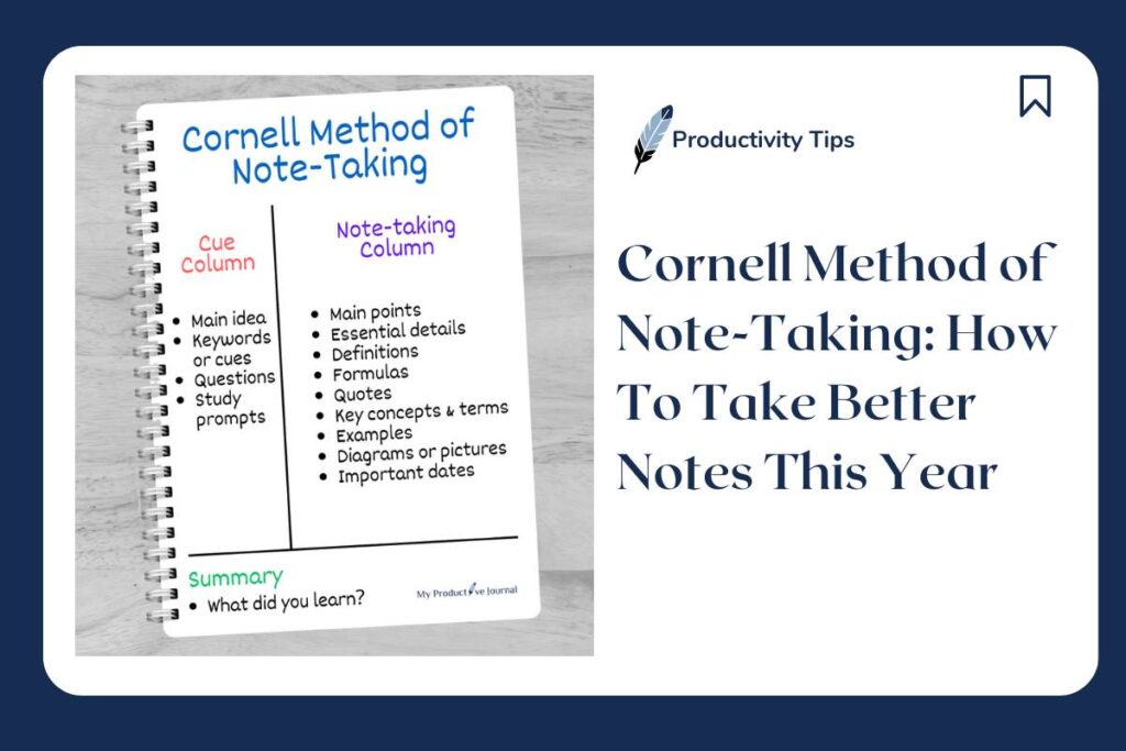 cornell method of note taking