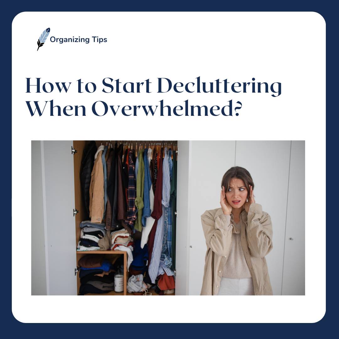 how to start decluttering when overwhelmed image