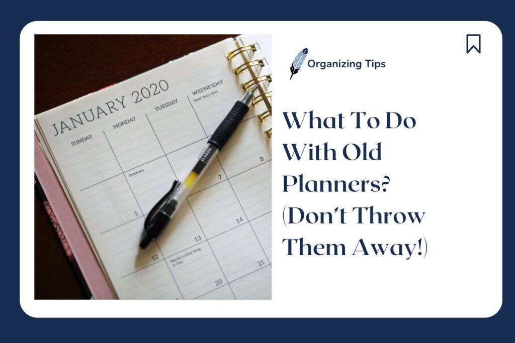 what to do with old planners