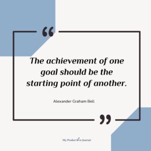 The achievement of one goal should be the starting point of another.