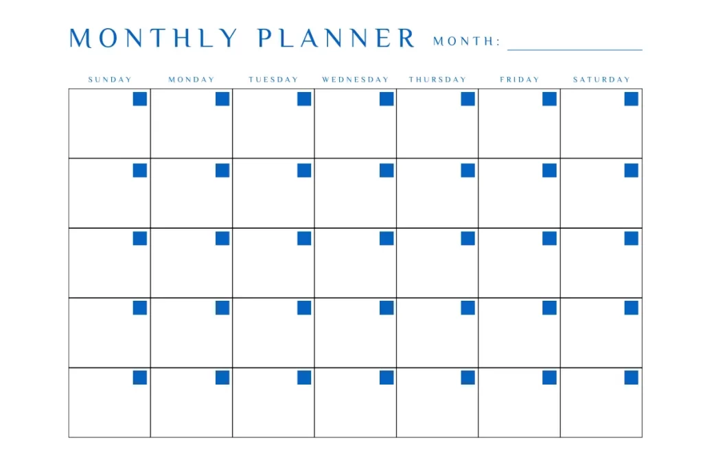 monthly planner