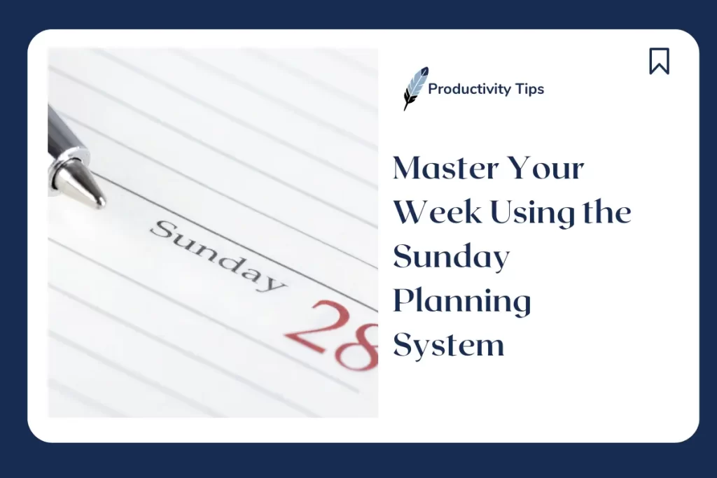 sunday planning system